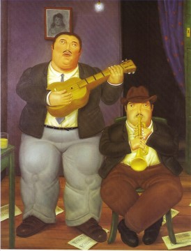 Fernando Botero Painting - Los Músicos Fernando Botero